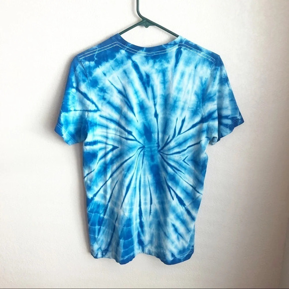 sale ED Sheeran Divide Album Logo Blue Tie Dyed T-Shirt Unisex Medium Concert - Picture 2 of 8